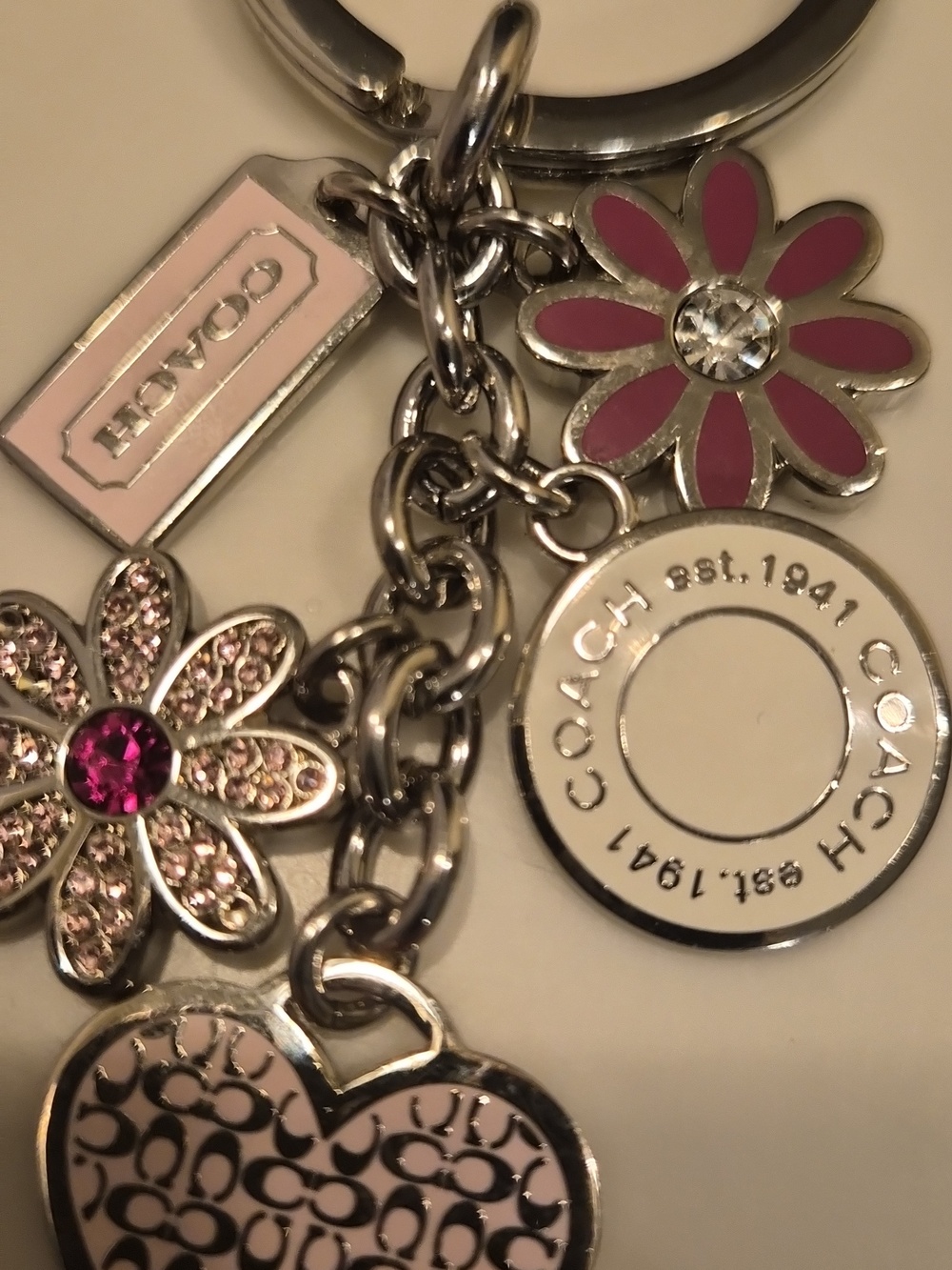 COACH Daisy Keychain Fob Purse Charms - Picture 3 of 8